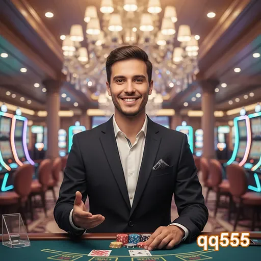 Ilustração de Acesse o cassino online qq555 com login rápido e seguro